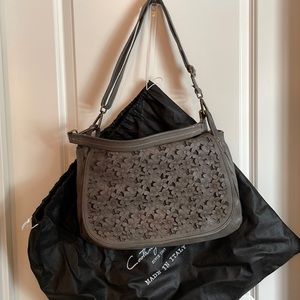 Beautiful blue grey Italian leather purse